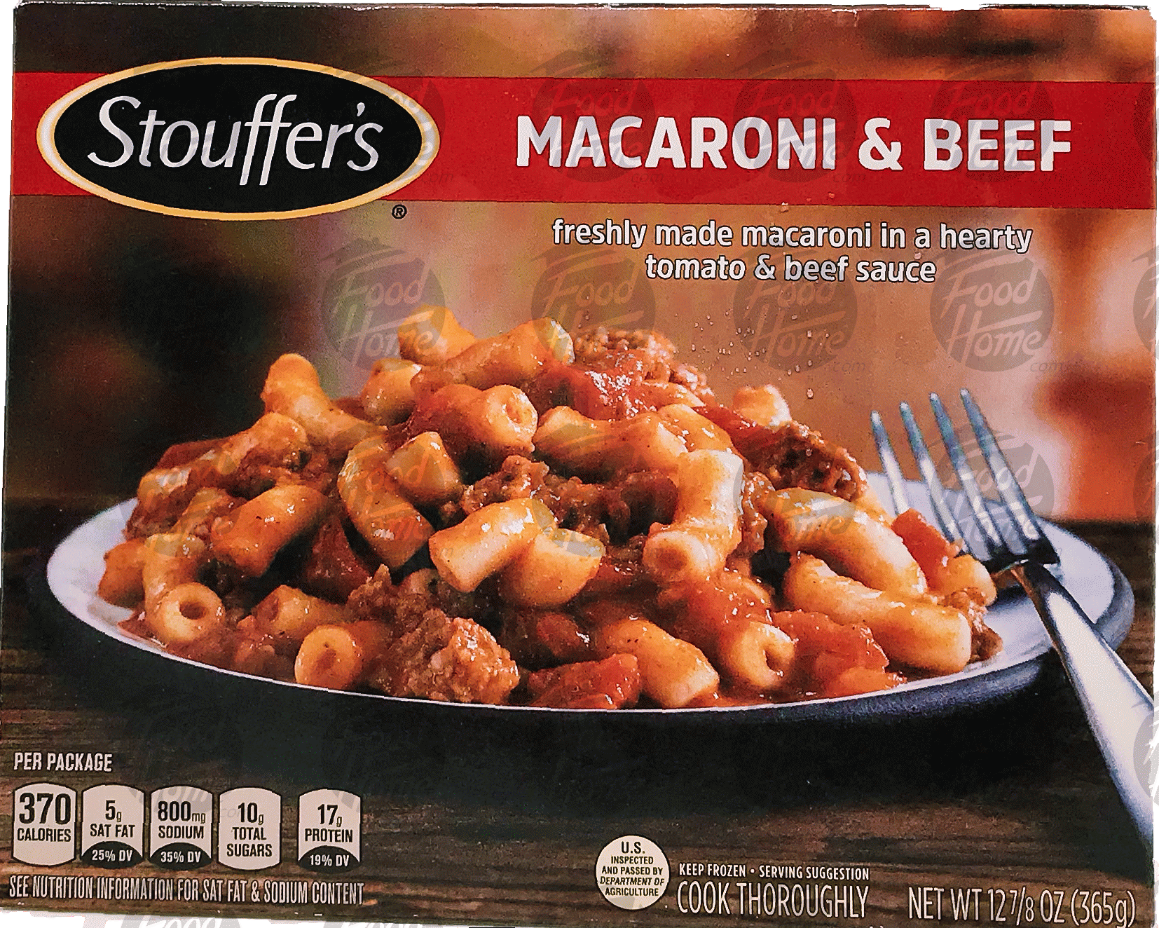 Stouffer's Classics macaroni & beef; freshly made macaroni in a hearty tomato & beef sauce Full-Size Picture